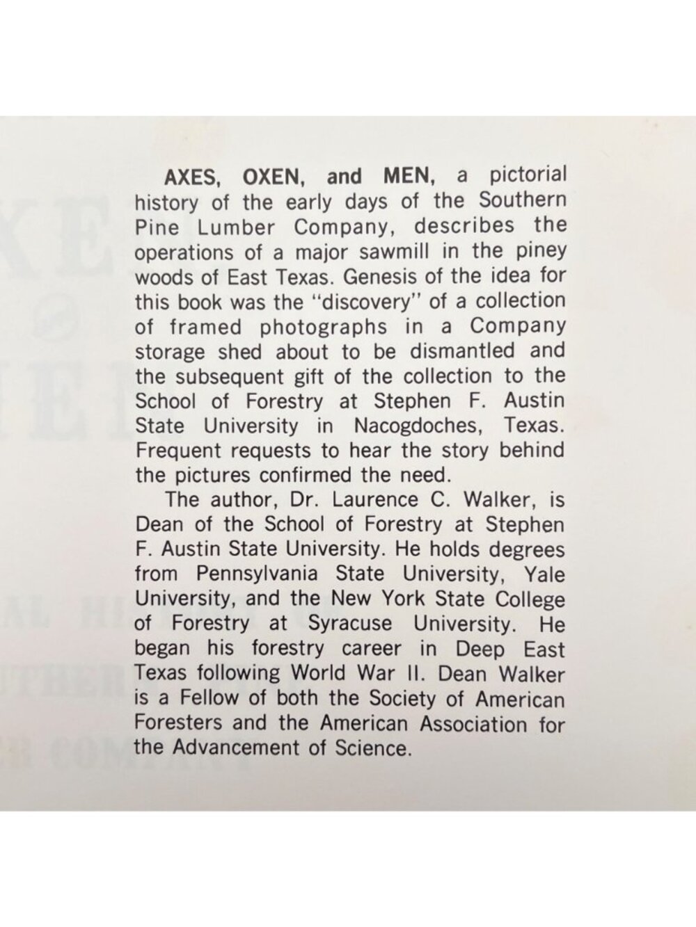 Axes Oxen & Men Pictorial History Southern Pine Lumber Co. East TX 1975 Forestry - Picture 3 of 14